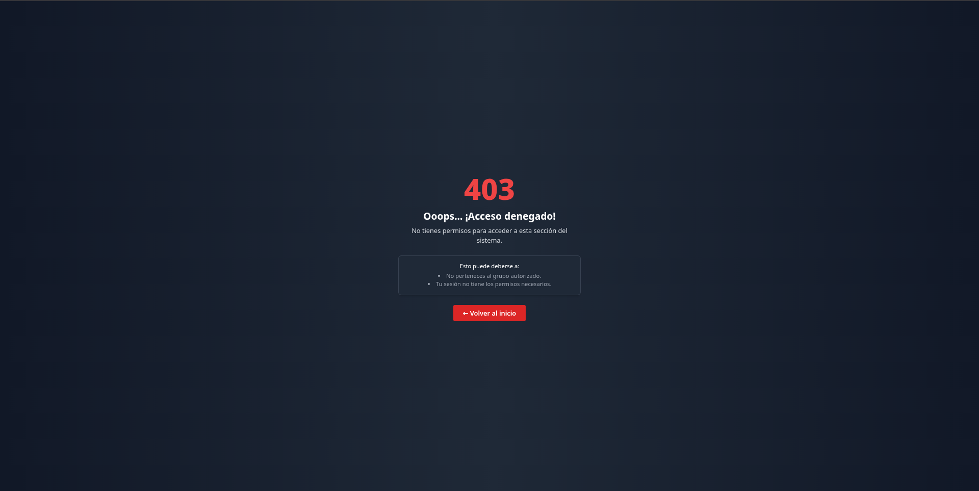 Página de error 403